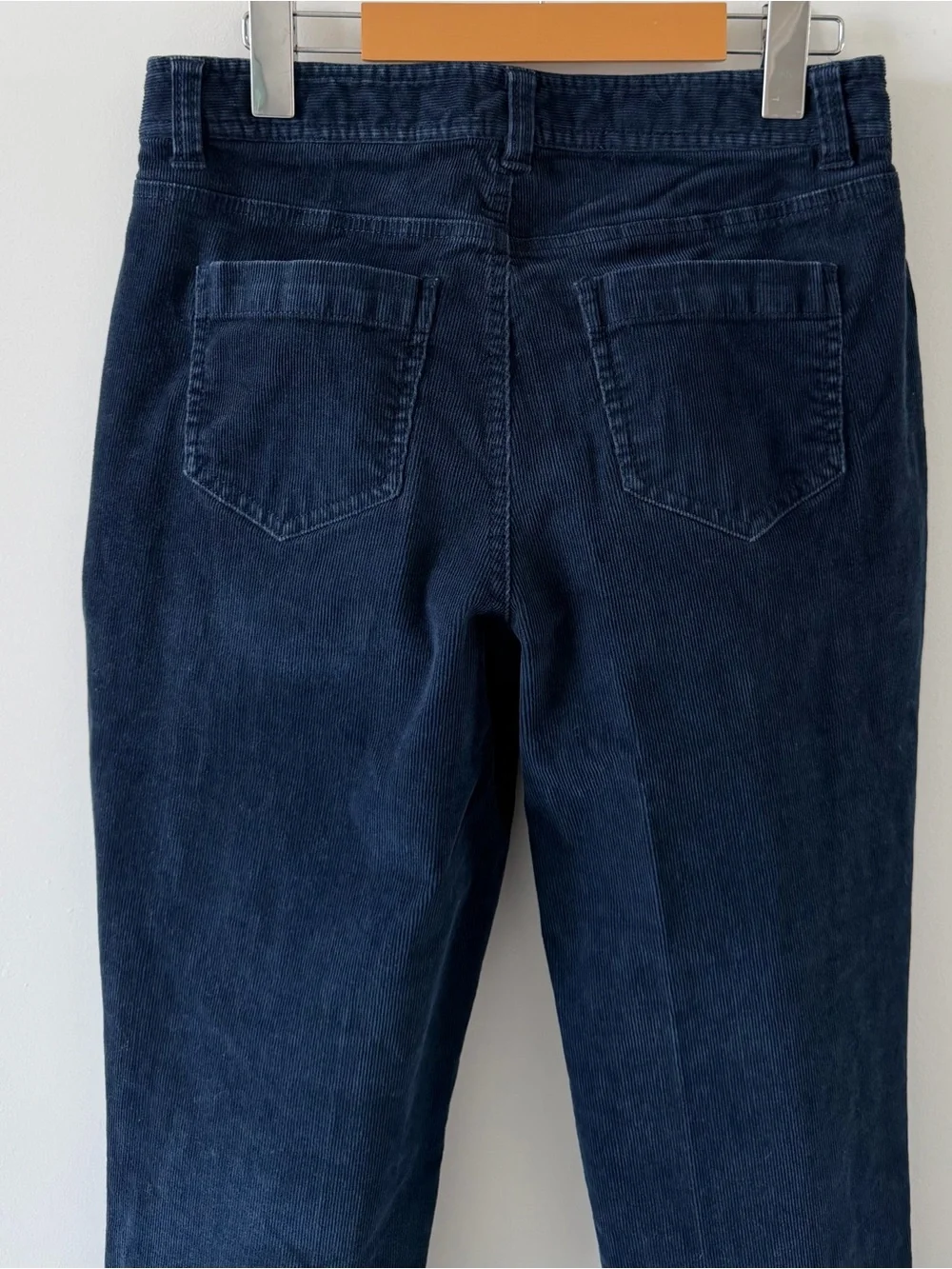 Brooks Brothers Navy Corduroy Pants US 4 Slim Straight Mid Rise Quiet Luxury - Picture 11 of 15